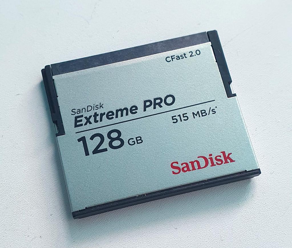Cfast 2.0 Sandisk Extreme Pro 128Go, Videocamera, Overige typen, Zo goed als nieuw, 128 GB