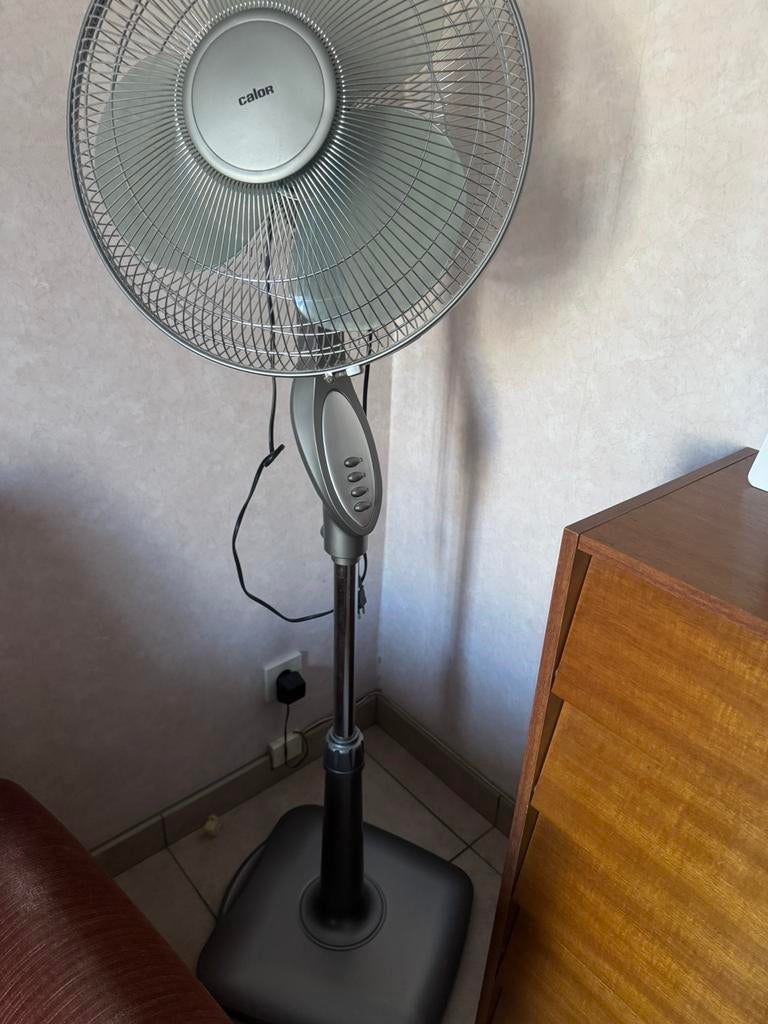 Grijze ventilator op poot Calor, Elektronische apparatuur, Ventilatoren, Ophalen, Zo goed als nieuw