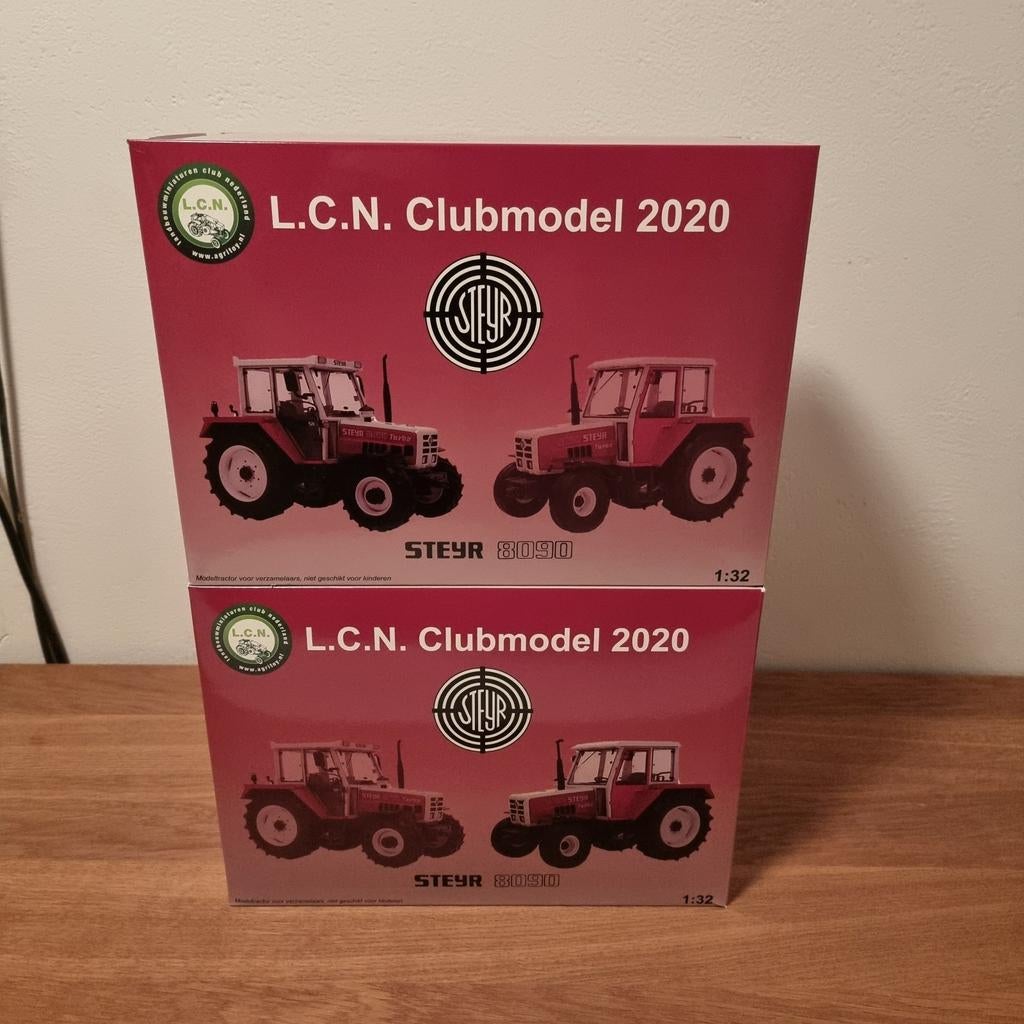 Set Steyr 8090 LCN 2020 Marge Models, Hobby en Vrije tijd, Modelauto's | 1:32, Ophalen of Verzenden, Nieuw, Tractor of Landbouw