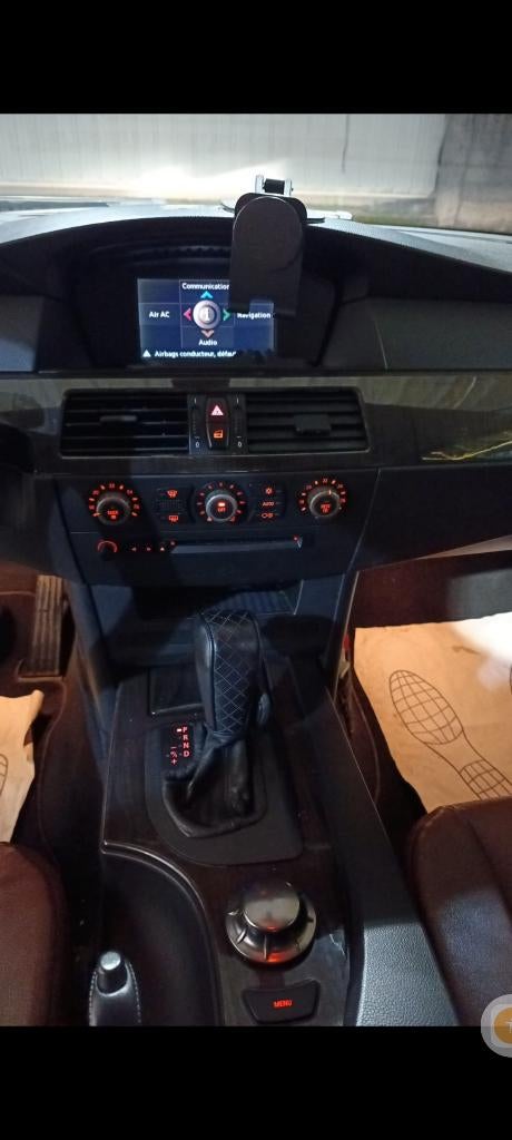 BMW 525, Auto's, Beige, Zwart, Leder, 5 deurs