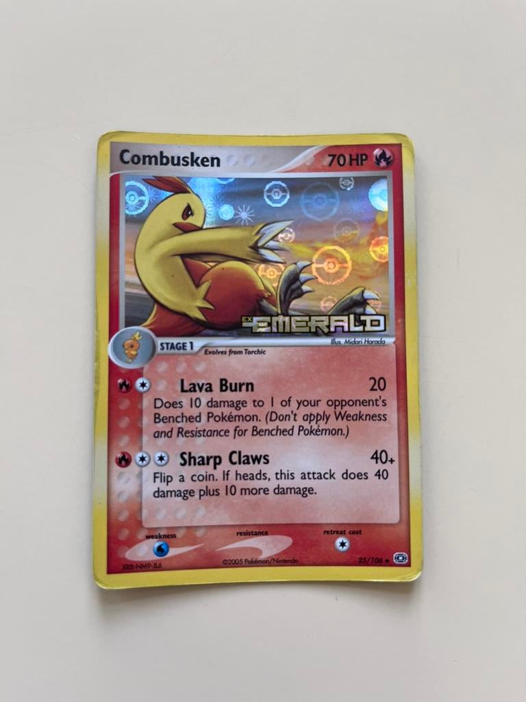 Pokémon Combusken Reverse Holo – Emerald 2005 – 25/106, Ophalen of Verzenden, Zo goed als nieuw