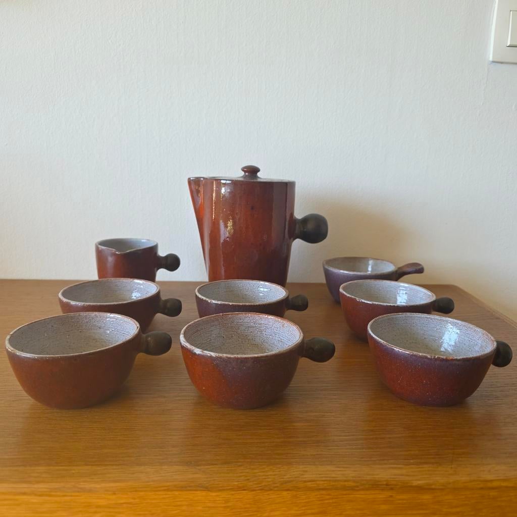 Service à café vintage en céramique Perignem, Antiquités & Art, Enlèvement ou Envoi