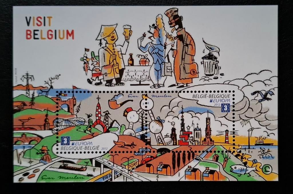 België: OBP 4216/17-BL198 ** Europa 2012., Europa, Frankeerzegel, Ophalen of Verzenden, Zonder stempel