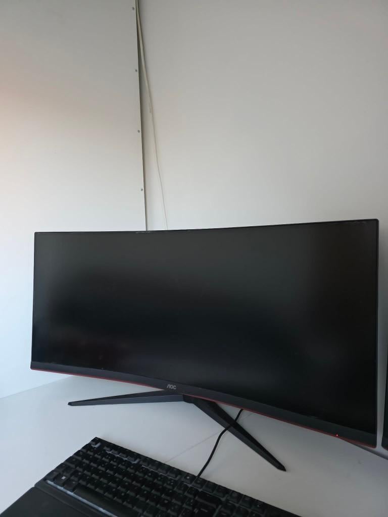 AOC CU34G2XP/BK CURVED, Computers en Software, VA, AOC, Minder dan 1 ms, Zo goed als nieuw
