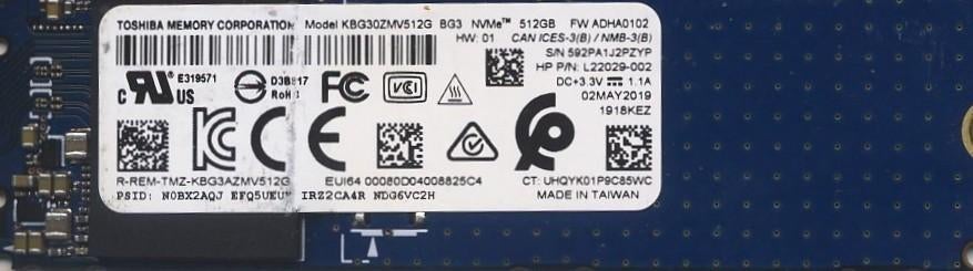 SSD "NVMe" 512 Go « Excellentes », Interne, Comme neuf, Enlèvement, 512 Go SSD NVMe