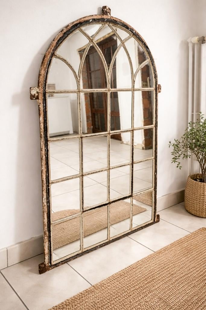 Antieke spiegel Piece Unique ! Vintage, Ophalen, 50 tot 100 cm, 100 tot 150 cm