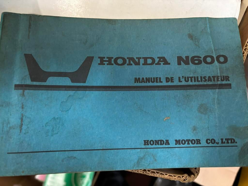 Manuel d'utilisation de la Honda N600, Enlèvement ou Envoi