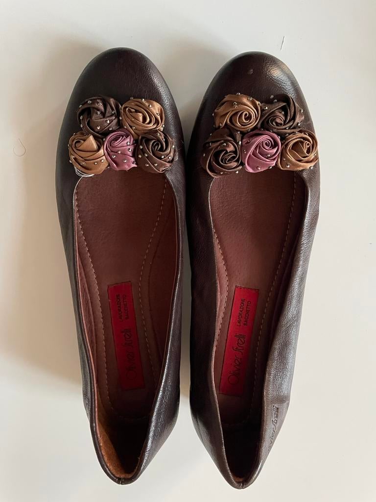 ballerines olivier strelli cuir taille 39, Enlèvement, Comme neuf, Ballerines