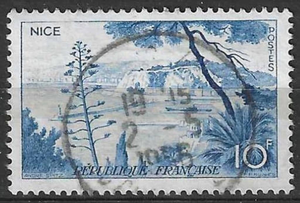 France 1955 - Yvert 1038 - Port de Nice (ST), Envoi, Affranchi