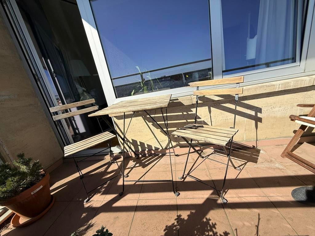 IKEA TÄRNÖ bistroset – tafel + 2 stoelen, Tuin en Terras, Gebruikt, Tuinset, Hout, Eettafel