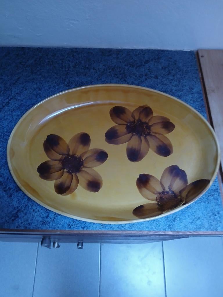 Plat sarreguemines, Antiek en Kunst, Antiek | Schalen, Ophalen