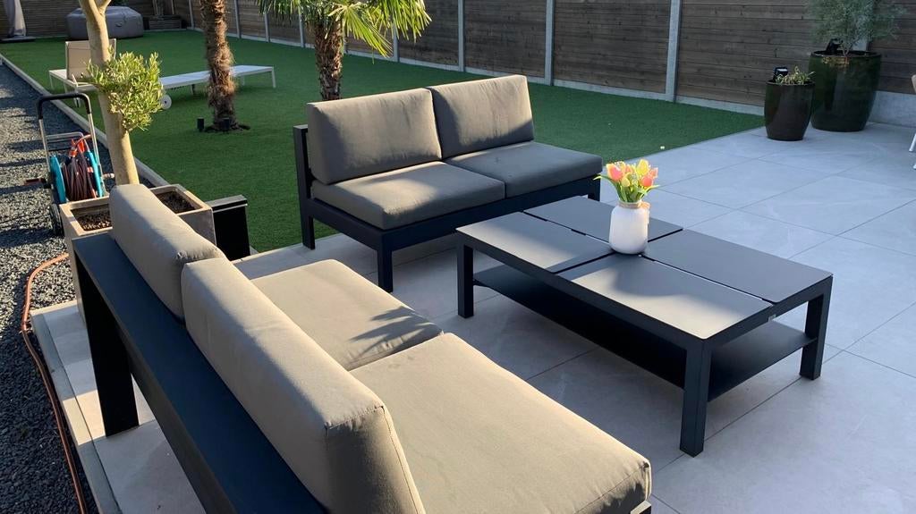 Loungeset 3 delig, Tuin en Terras, Tuinsets en Loungesets, Ophalen, Bank, Loungeset