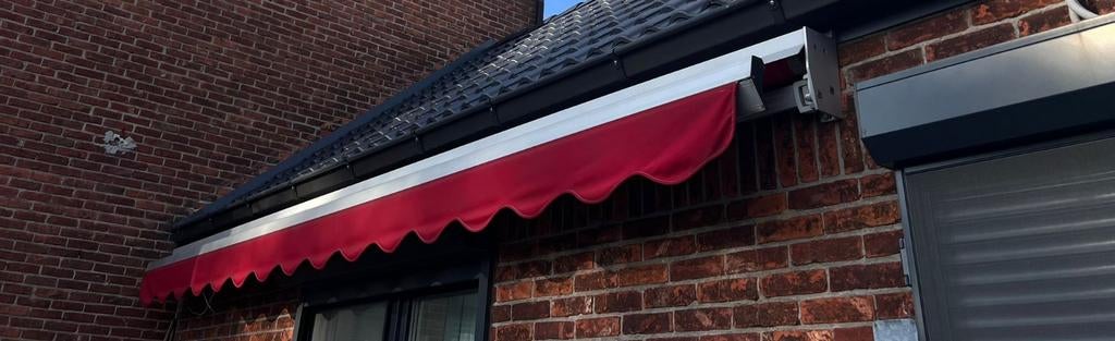 Moet weg! Zonnescherm electrisch 5m, Jardin & Terrasse, Protection solaire, À bras articulé, 150 à 300 cm, Enlèvement, Utilisé