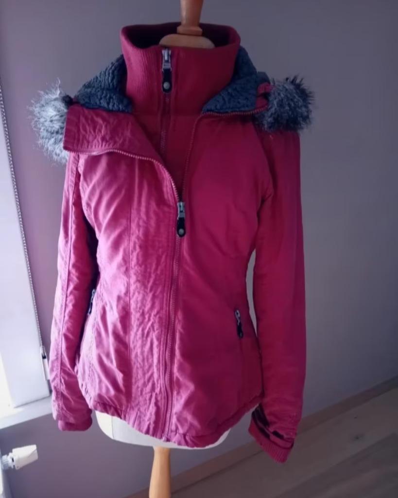 Warme winterjas BENCH maat M, Kleding | Dames, Jassen | Winter, Zo goed als nieuw, Maat 38/40 (M), Roze, Ophalen of Verzenden