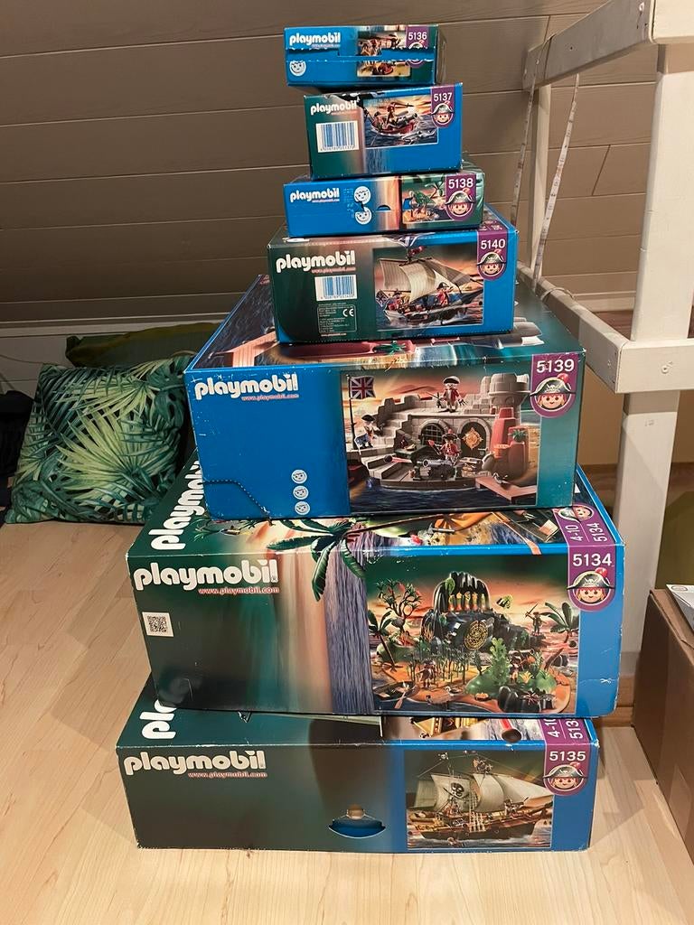 Grote set Playmobil piraten (7 dozen), Enlèvement ou Envoi, Utilisé, Ensemble complet