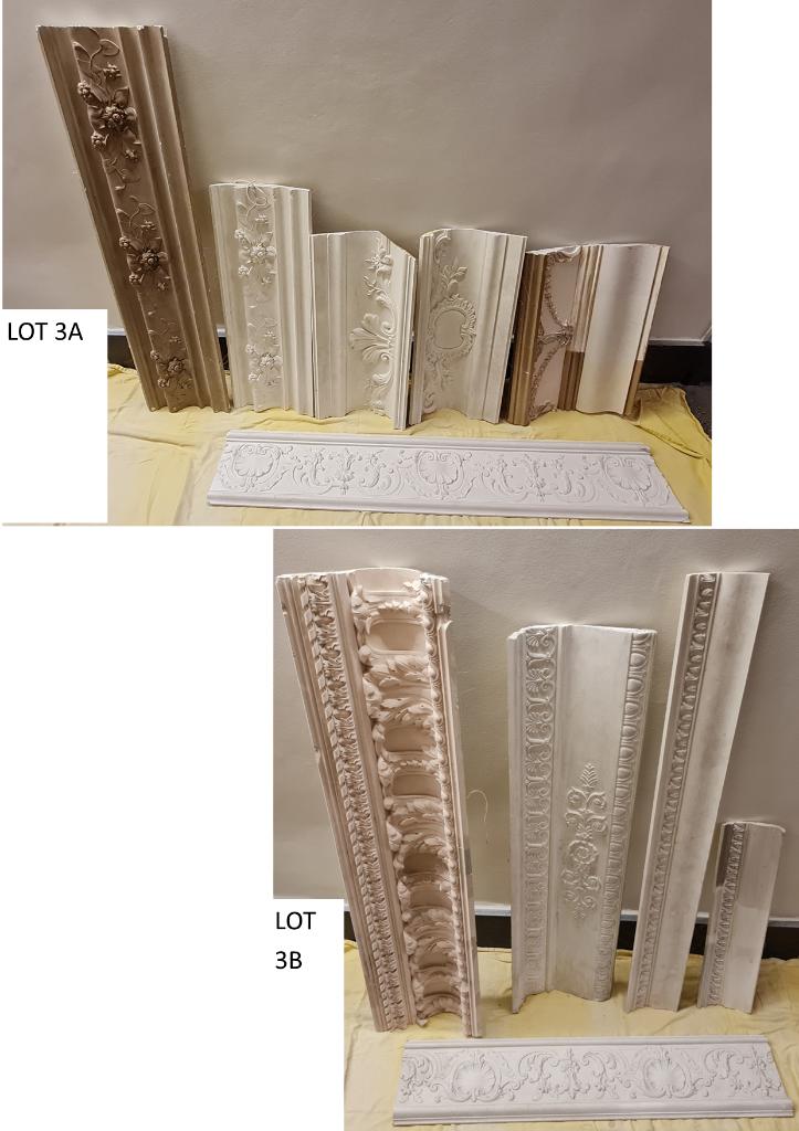 11 grands moules à décor en plâtre artisanaux - TOPDEAL, Comme neuf, Enlèvement, Autres matériaux, Moins de 50 cm