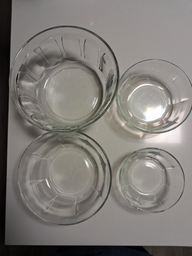 4 glazen slakommen, Ophalen of Verzenden