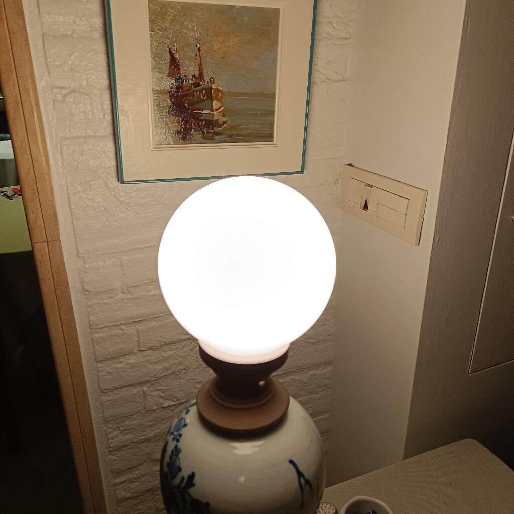 Delfts blauwe tafellamp, Ophalen of Verzenden