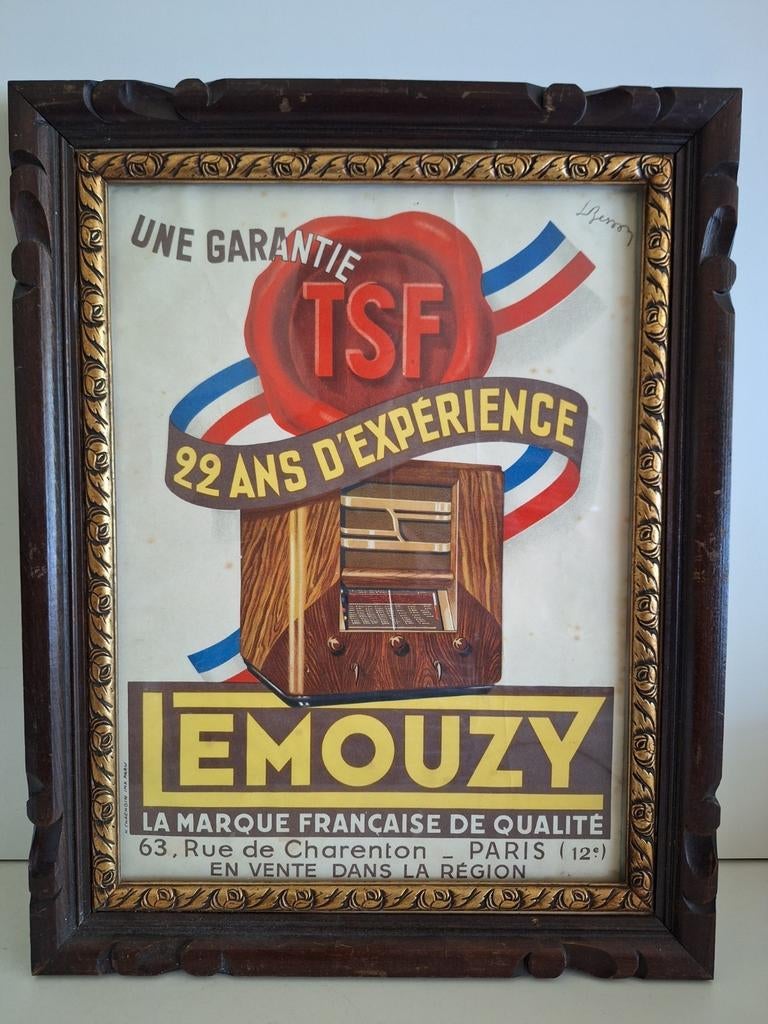 Oude reclame jukebox / radio Lemouzy Paris, Enlèvement