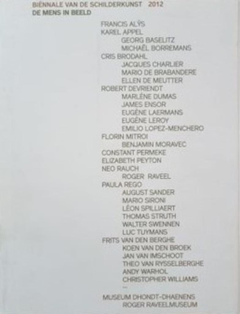 Biënnale van de schilderkunst 2012 (MDD), Ophalen of Verzenden, Zo goed als nieuw