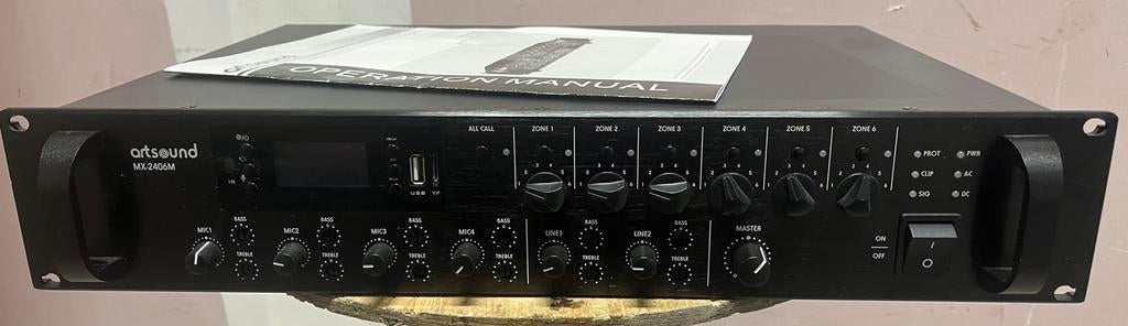 Artsound MX2406M - PA Mengversterker, Audio, Tv en Foto, Versterkers en Ontvangers, Ophalen, Zo goed als nieuw, 120 watt of meer