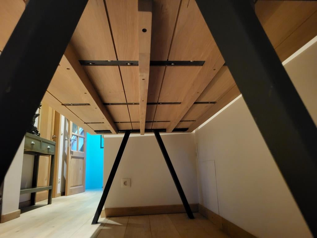 ❣️DESIGN EIK STAAL A-KWALITEIT❣️MASSIEF DIKKE POTEN 650/750€, Huis en Inrichting, Tafels | Eettafels, Ophalen, Nieuw, 50 tot 100 cm