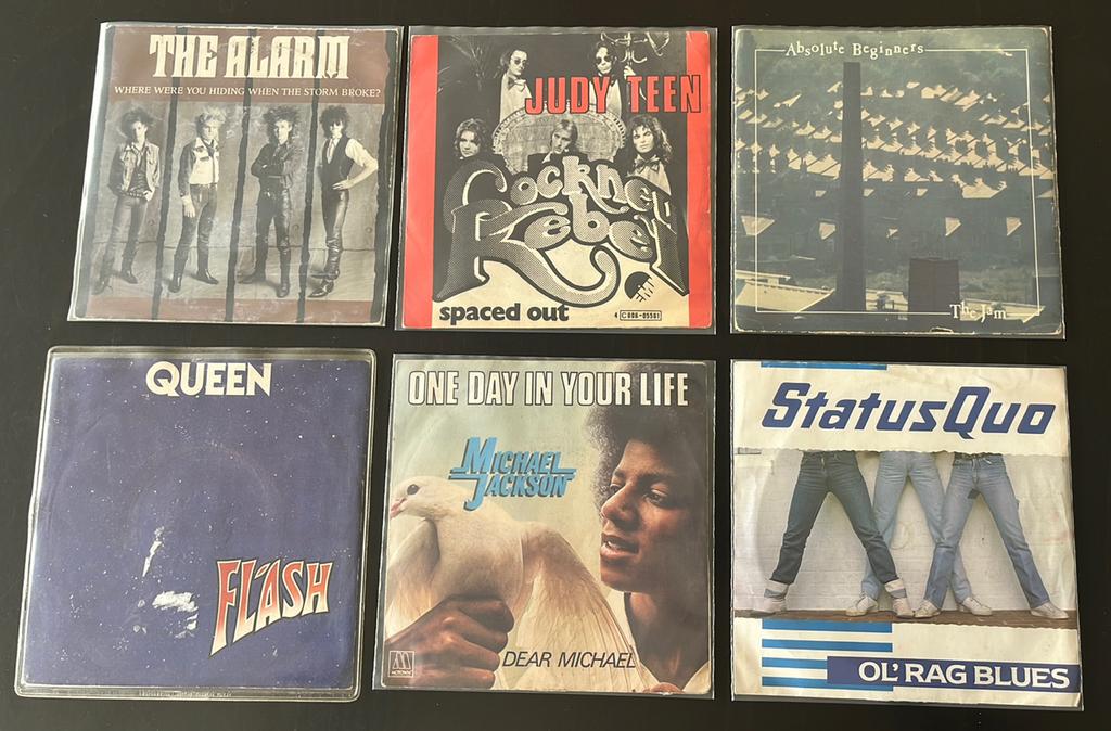 4 vinyl Singles : The Jam, Jackson, Quo…, Enlèvement ou Envoi, Utilisé, Single