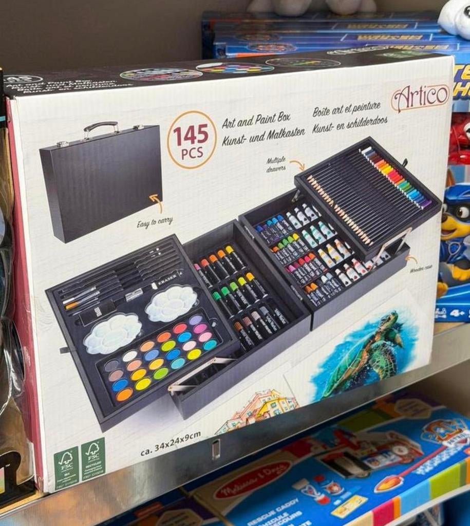 Artico 145-Delige Tekendoos Schilderset in Koffer Aquarel, Hobby en Vrije tijd, Tekenen, Ophalen of Verzenden, Nieuw, Potlood of Stift