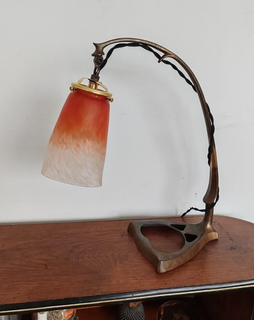 Charles Schneider Frankrijk antieke Art Nouveau-lamp uit de, Antiek en Kunst, Ophalen