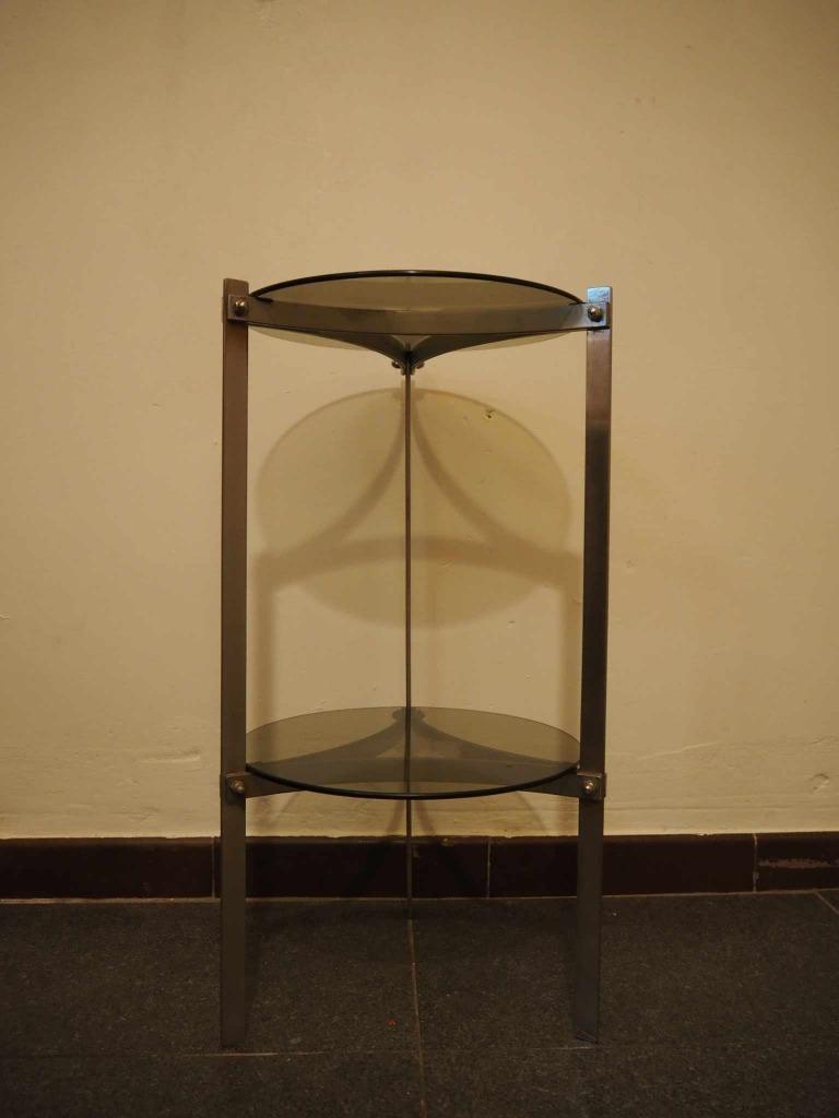 Mid-century design bijzettafeltje, Space Age, 1970s, 50 tot 100 cm, Rond, 25 tot 50 cm, Ophalen