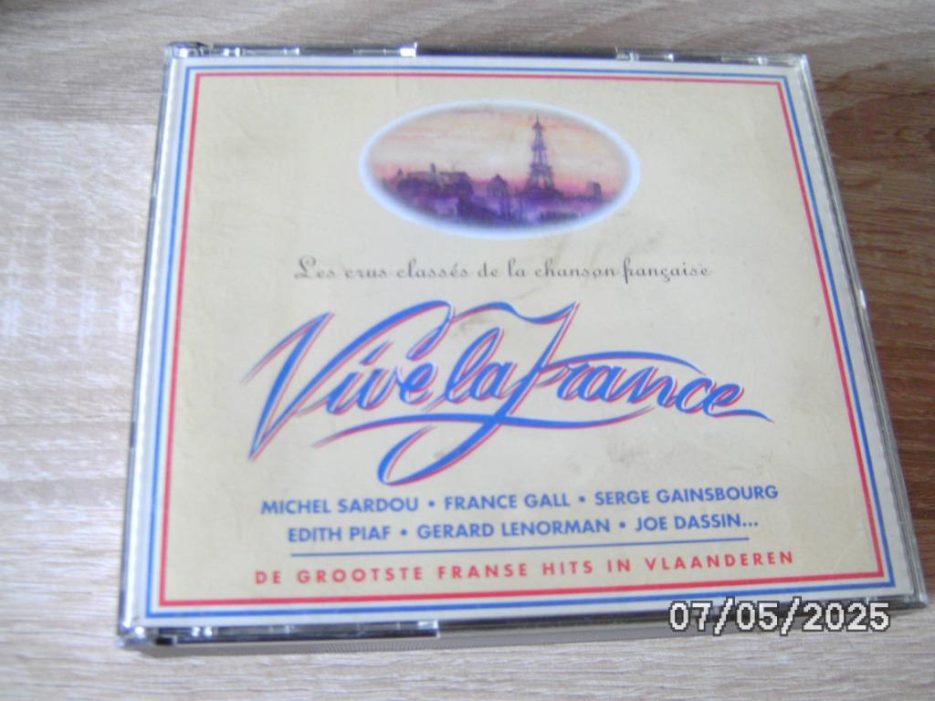Een dubbele CD van Vive La France "de meeste gekende Franse, Cd's en Dvd's, Verzenden, Zo goed als nieuw, Pop