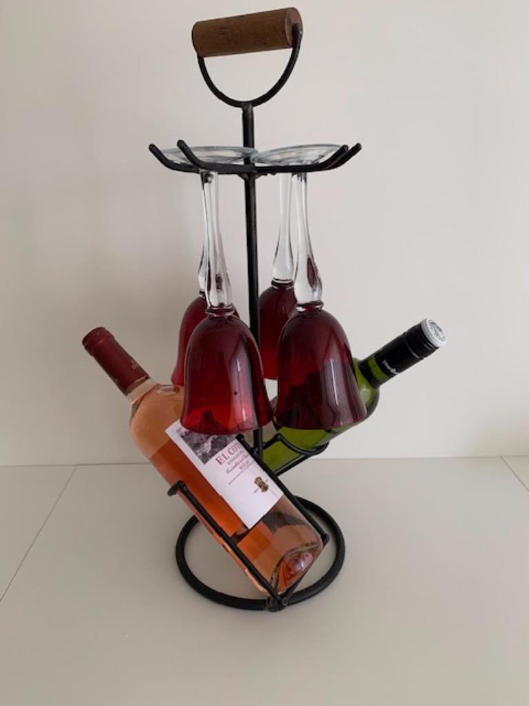 Wijnrekje, Ophalen, Zo goed als nieuw, Metaal