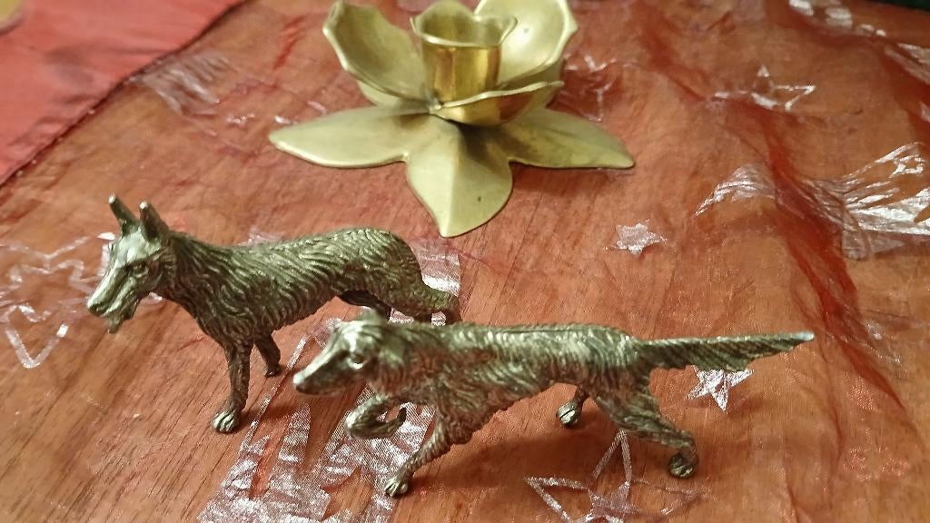 deco 2 petit chien metal argenté, Enlèvement ou Envoi, Neuf, Animal