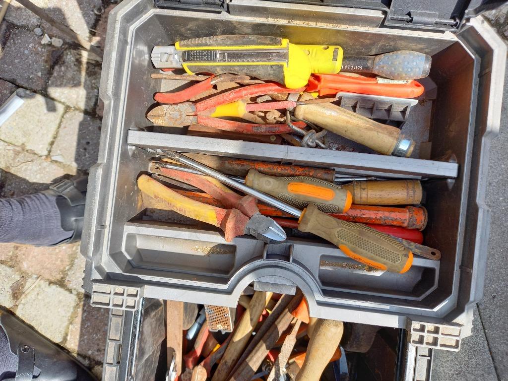 Gevulde gereedschapskoffer, Doe-het-zelf en Bouw, Gereedschapskisten, Ophalen, Gevuld, Gebruikt