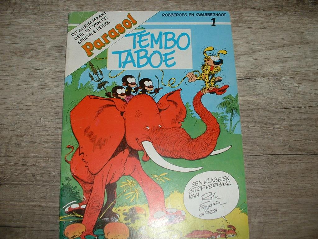 robbedoes en kwabbernoot  reclame uitgave parasol compleet, Complete serie of reeks, Ophalen of Verzenden