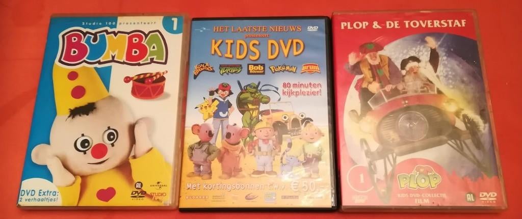 Dvd Plop & de toverstaf, Bumba 1 + Kids dvd, Cd's en Dvd's, Dvd's | Kinderen en Jeugd, Ophalen of Verzenden, Zo goed als nieuw