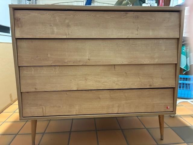 Baby commode "Bosque (Hout) van Petite Amélie, Moins de 100 cm, Enlèvement, 50 à 100 cm, Retro/Scandinamische