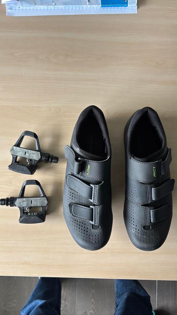 Klikschoenen met bijhorende pedalen, Verzenden, Zo goed als nieuw, Schoenen