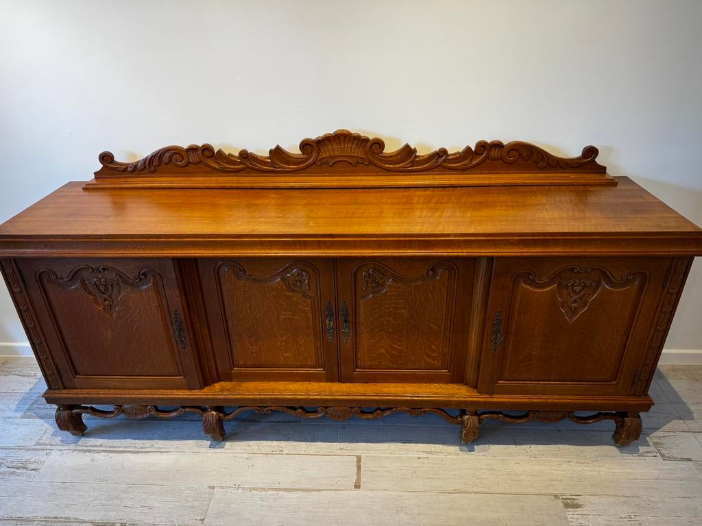 Grand buffet en nous massif motif artisanal, Ophalen of Verzenden