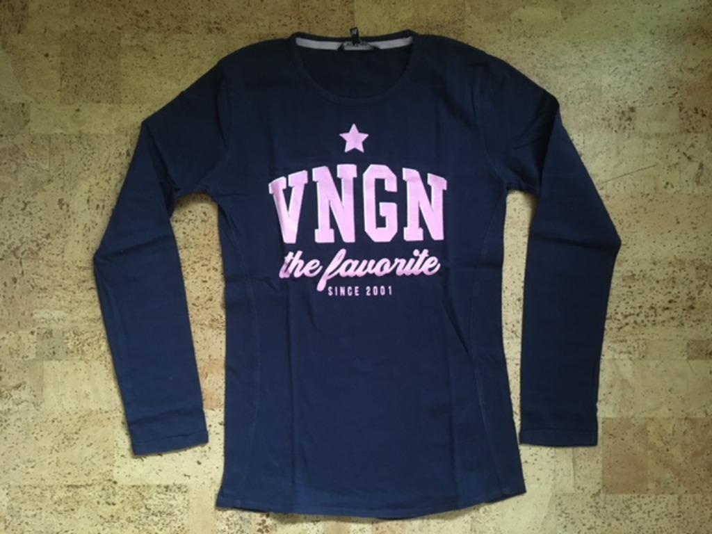 donkerblauwe longsleeve Vingino - maat 164, Meisje, Ophalen of Verzenden, Zo goed als nieuw, Vingino