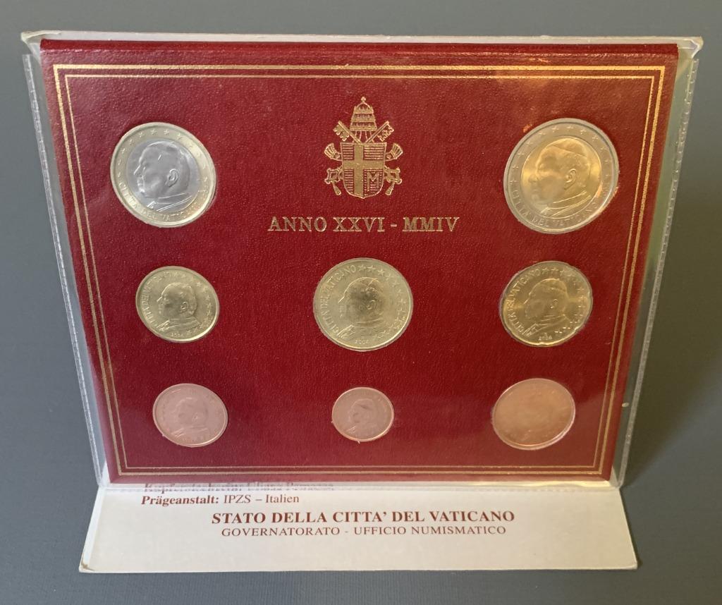 set euromunten Vaticaan 2004, Postzegels en Munten, Verzenden, Vaticaanstad, Overige waardes, Setje