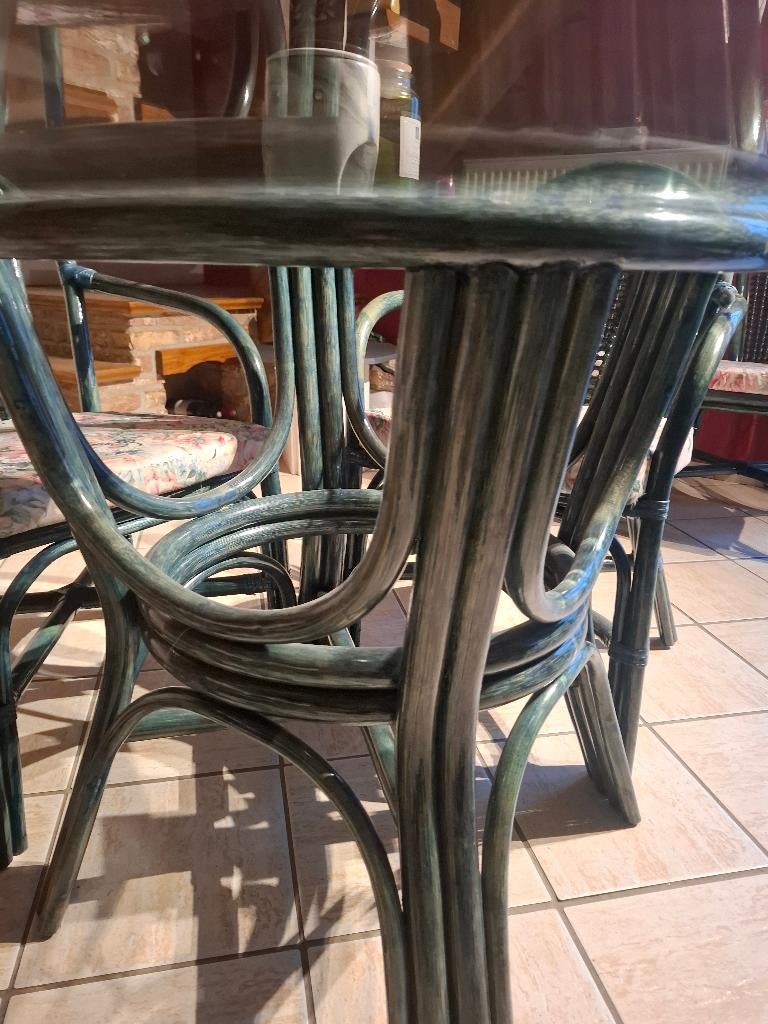 Salon decoratif table130 6 chaises deux fauteuil, Enlèvement ou Envoi