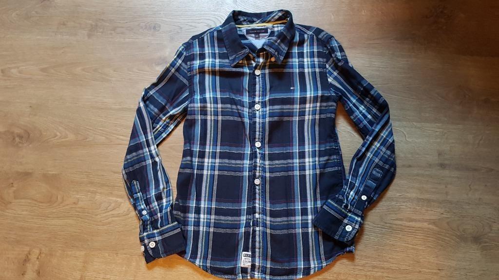 blauw flanellen geruit hemd Tommy Hilfiger maat 140, Kinderen en Baby's, Kinderkleding | Maat 140, Overhemd of Blouse, Ophalen of Verzenden