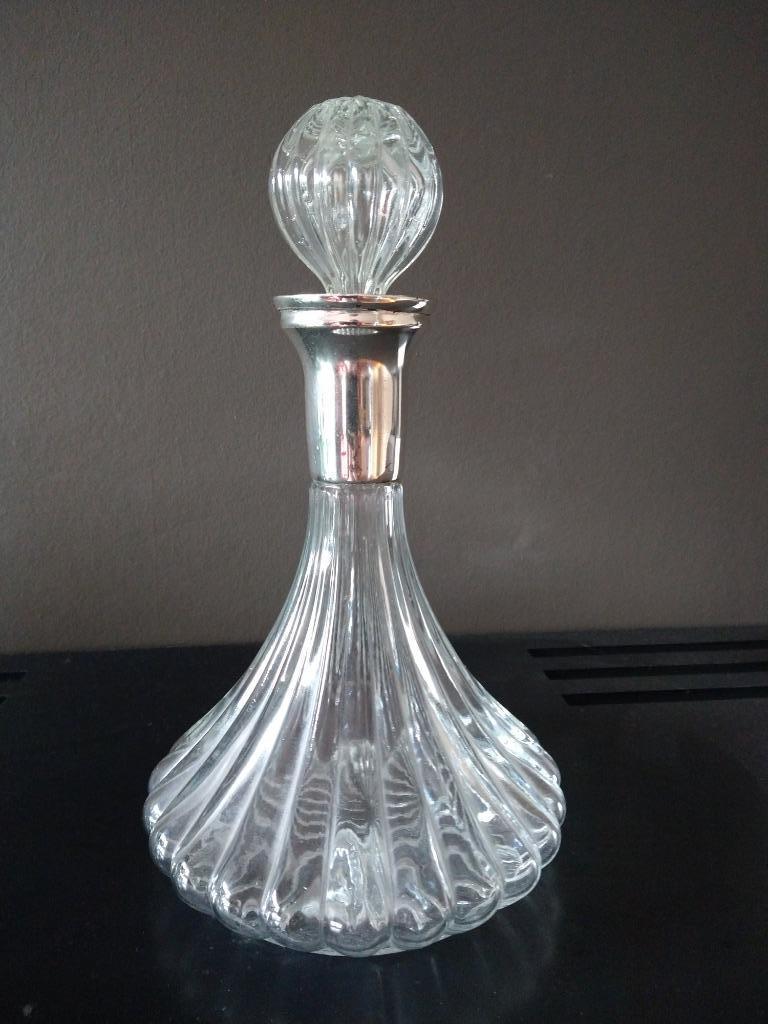 Karaf - Scheepskaraf - verzilverd - zeer decoratief, Antiek en Kunst, Ophalen