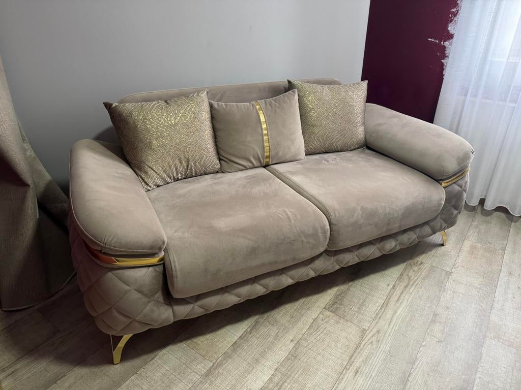 Canapé + fauteuil + table salon, Enlèvement ou Envoi, Comme neuf