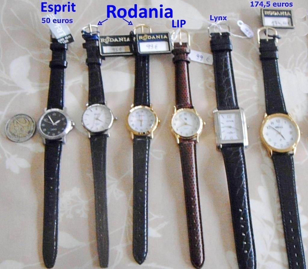 Montre Esprit, Rodania, LIP, Lynx NEUVE; -10 / 20% si 2 ou 5, Enlèvement ou Envoi, Neuf, Gris