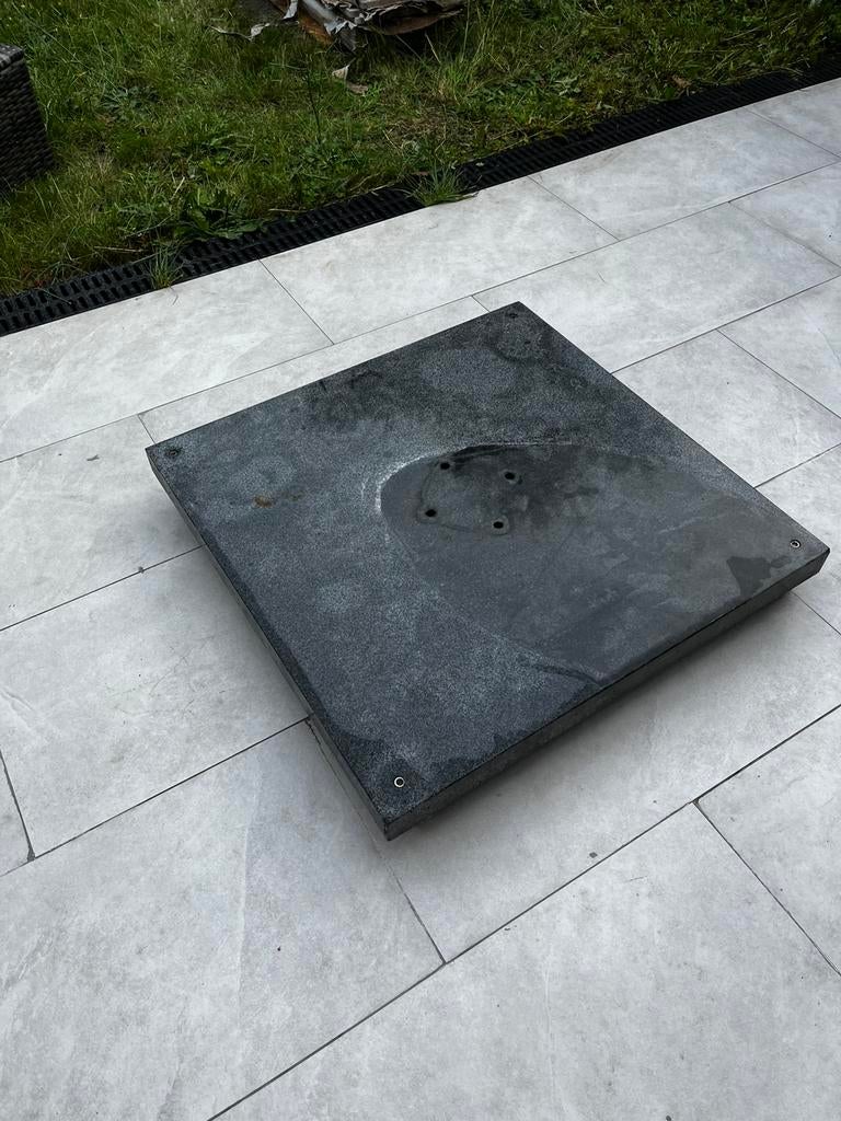 Parasolvoet van graniet, Tuin en Terras, Ophalen, Gebruikt, Parasolvoet