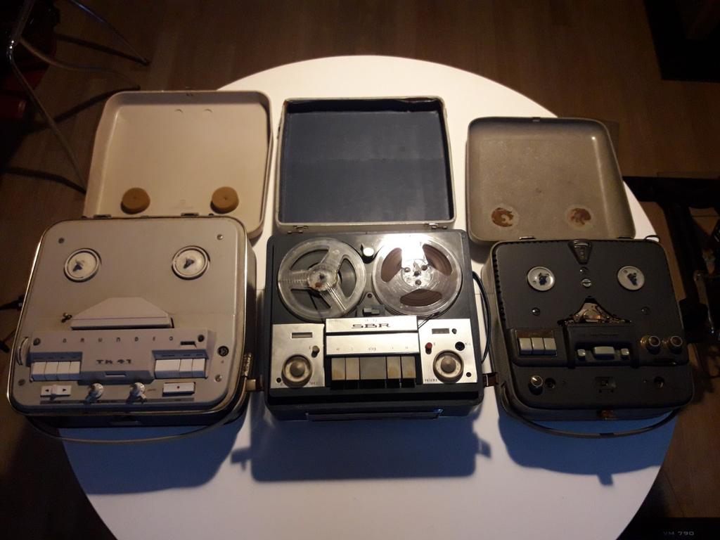 Lots de 3 enregistreurs à bande portable années 50/60, Enlèvement