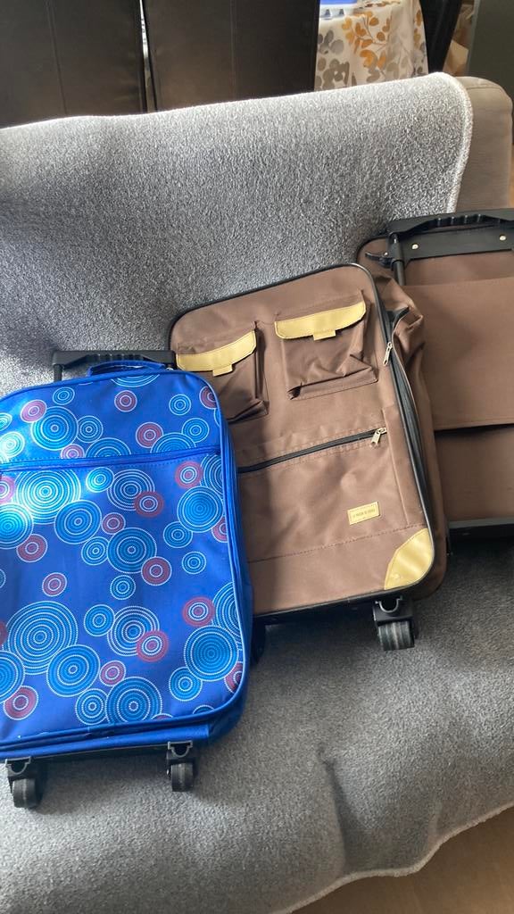 3 Valises cabines 2 roues, Ophalen, Overige materialen, Wieltjes, Gebruikt