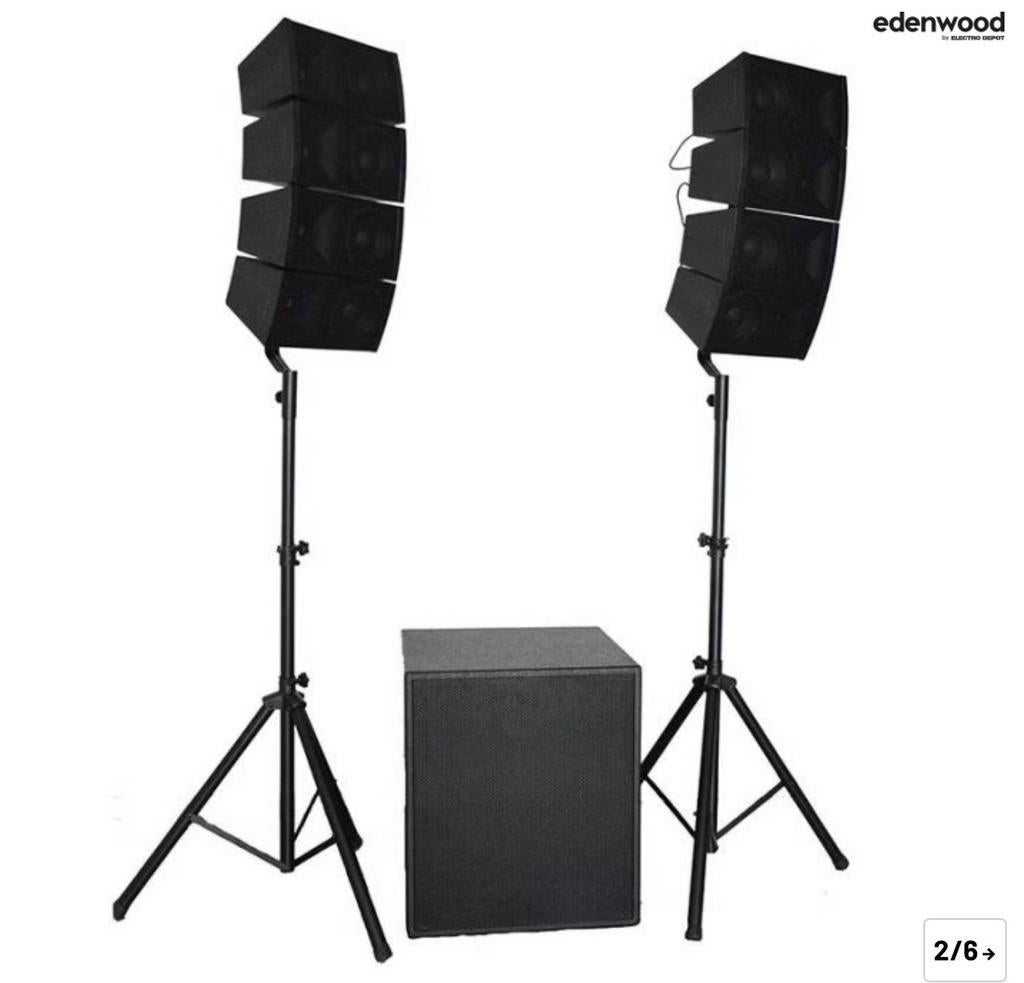 Enceinte Amplifiée EDENWOOD CURVE SYSTEM 18, Gebruikt, Complete surroundset, 120 watt of meer, Ophalen